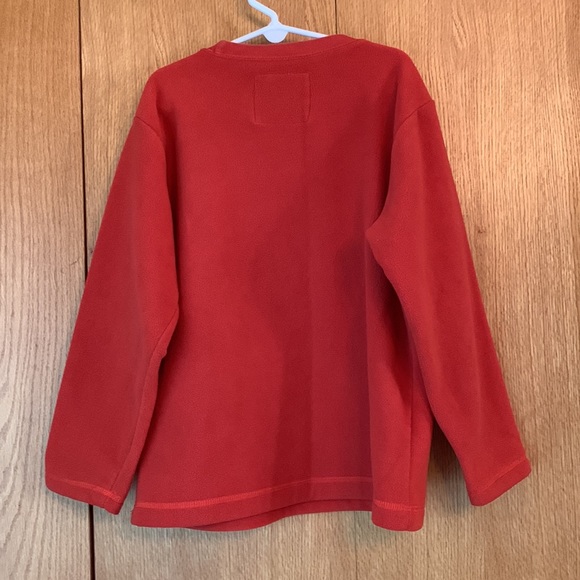 Place FOOTBALL CAPTAIN Orange size Small 6 graphic fleece pullover crew neck EUC - Picture 5 of 5